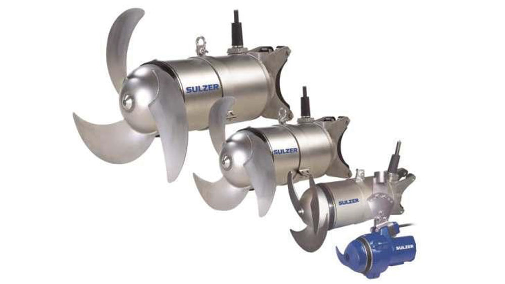 Sulzer submersible mixer saves 40% energy