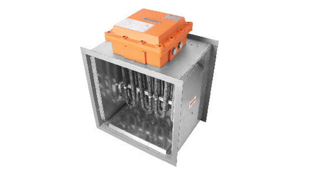 Duct heater with flame proof junction box