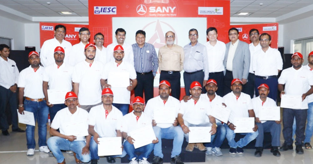 SANY India completes first batch of IESC crane operator training