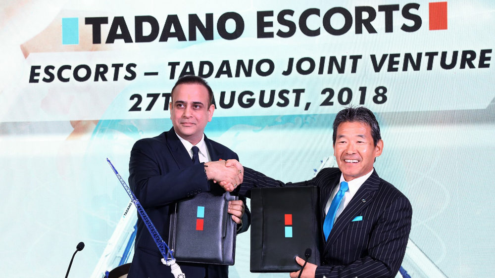 Escorts and Tadano Group to manufacture high capacity mobile cranes