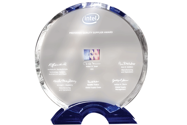 Applied Materials receives Intel’s PQS Award