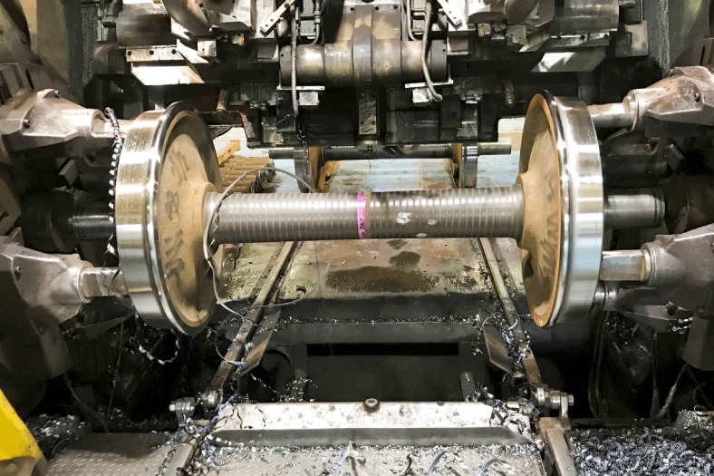 Milling of three different rail profiles