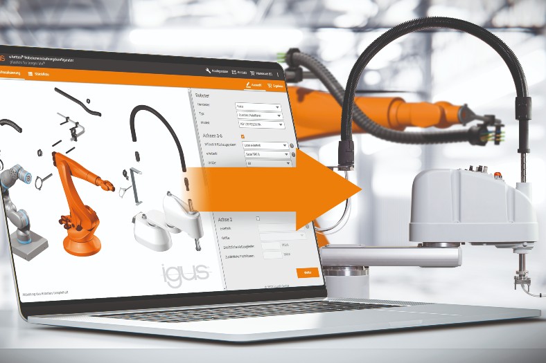 Equipping robots made easy with the QuickRobot online tool from igus