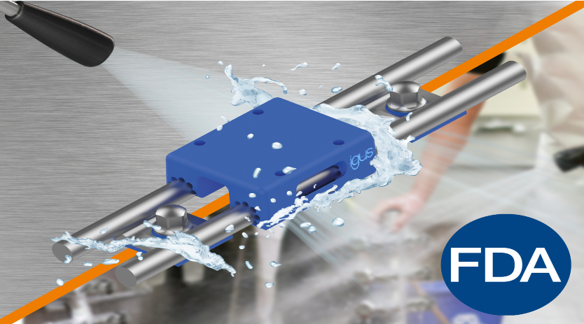 Clean, safe, lubrication-free: igus presents the hygienic design linear guide