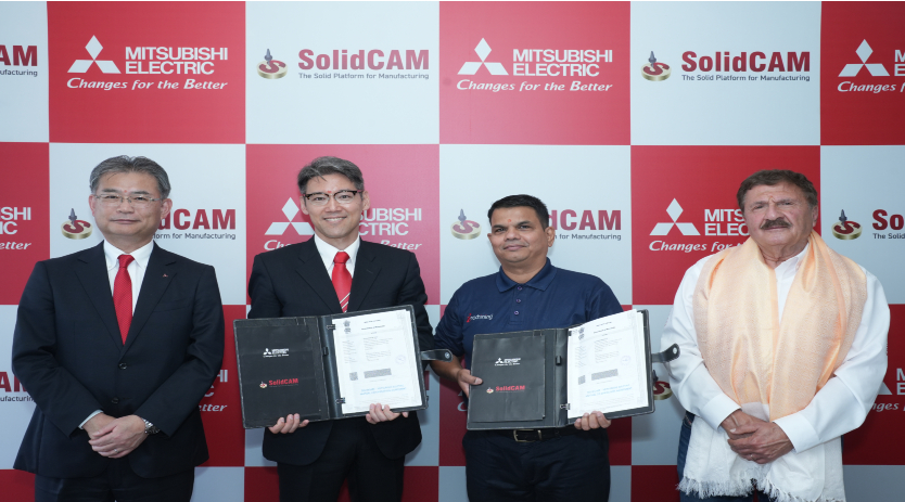 Mitsubishi Electric India CNC announced partnership with SolidCAM to revolutionize the manufacturing industry