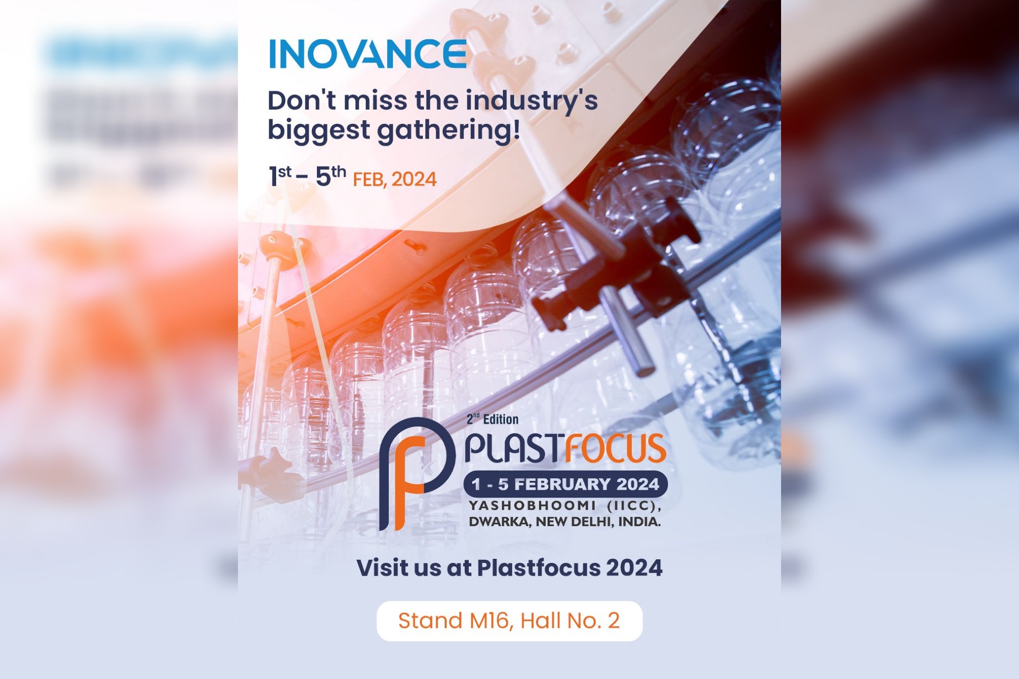 Inovance showcasing cutting-edge solutions at Plastfocus, New Delhi