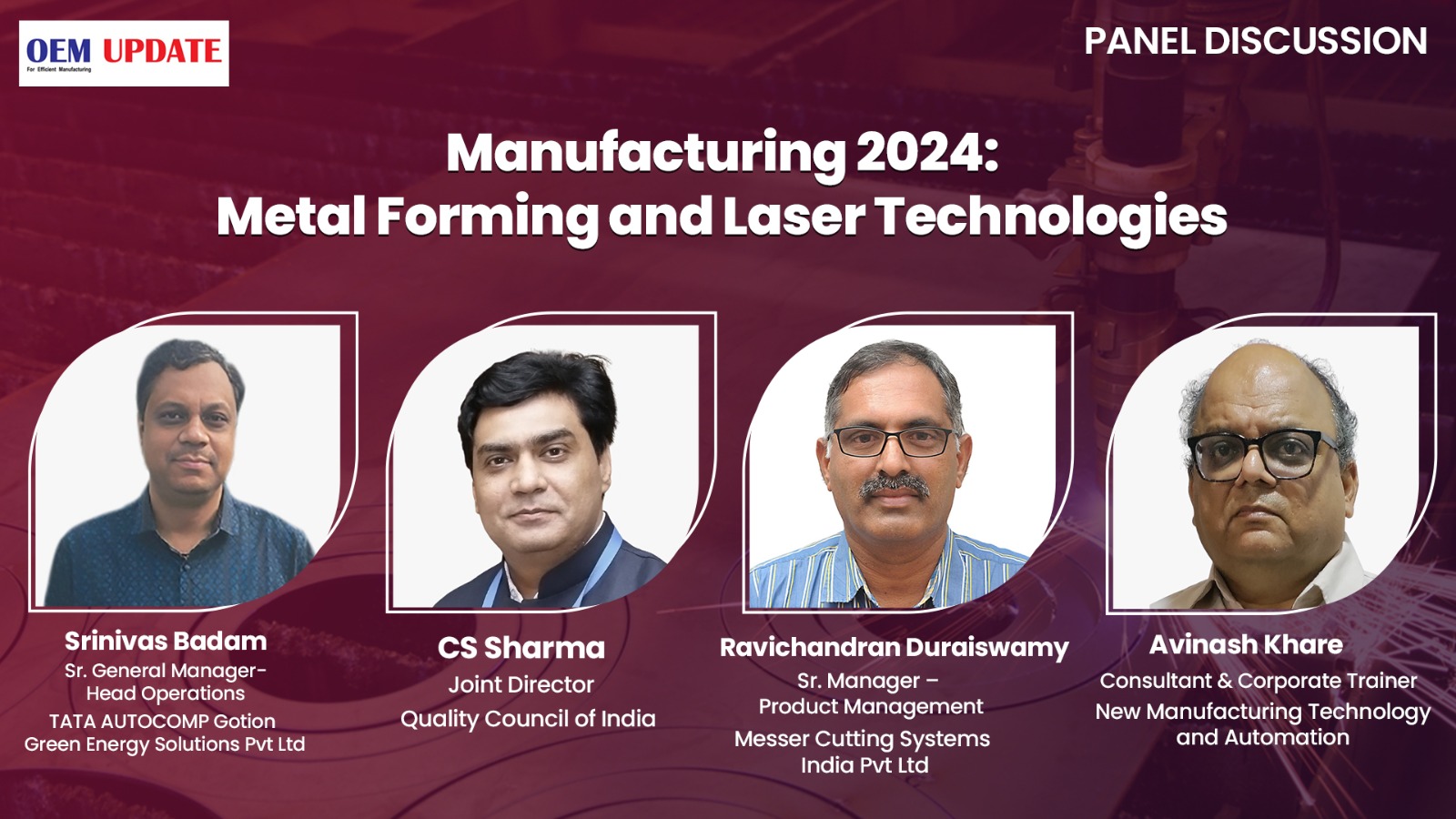 Manufacturing 2024: Metal forming and laser technologies | Panel Discussion | OEM Update Magazine