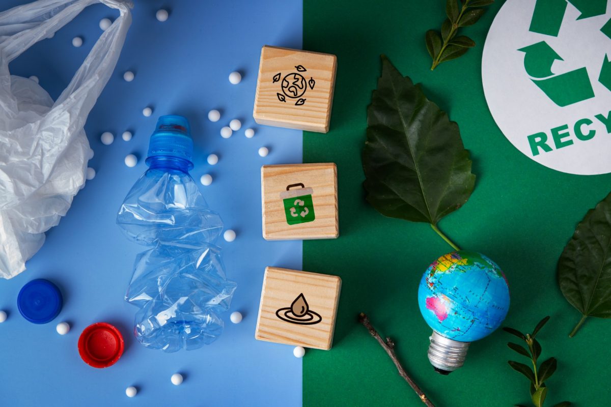 plastic recycling site.