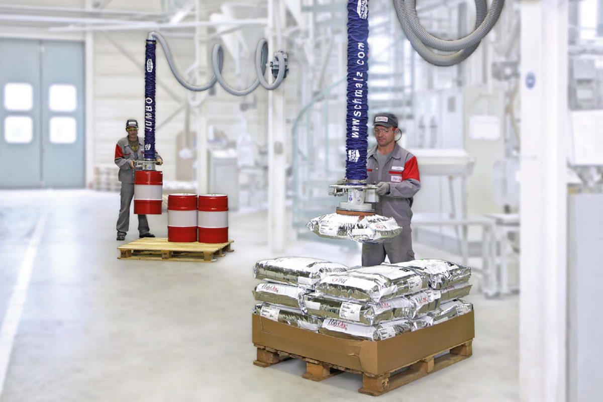Schmalz Vacuum Jumbo Lifters enhance efficiency and employee health in internal logistics