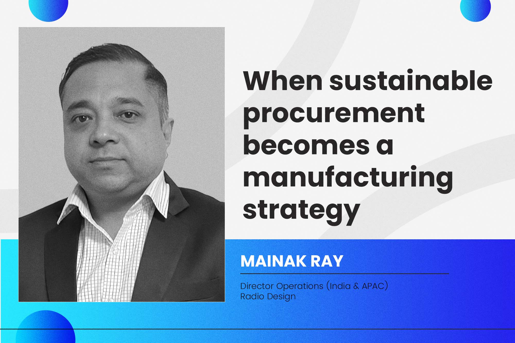 When sustainable procurement becomes a manufacturing strategy