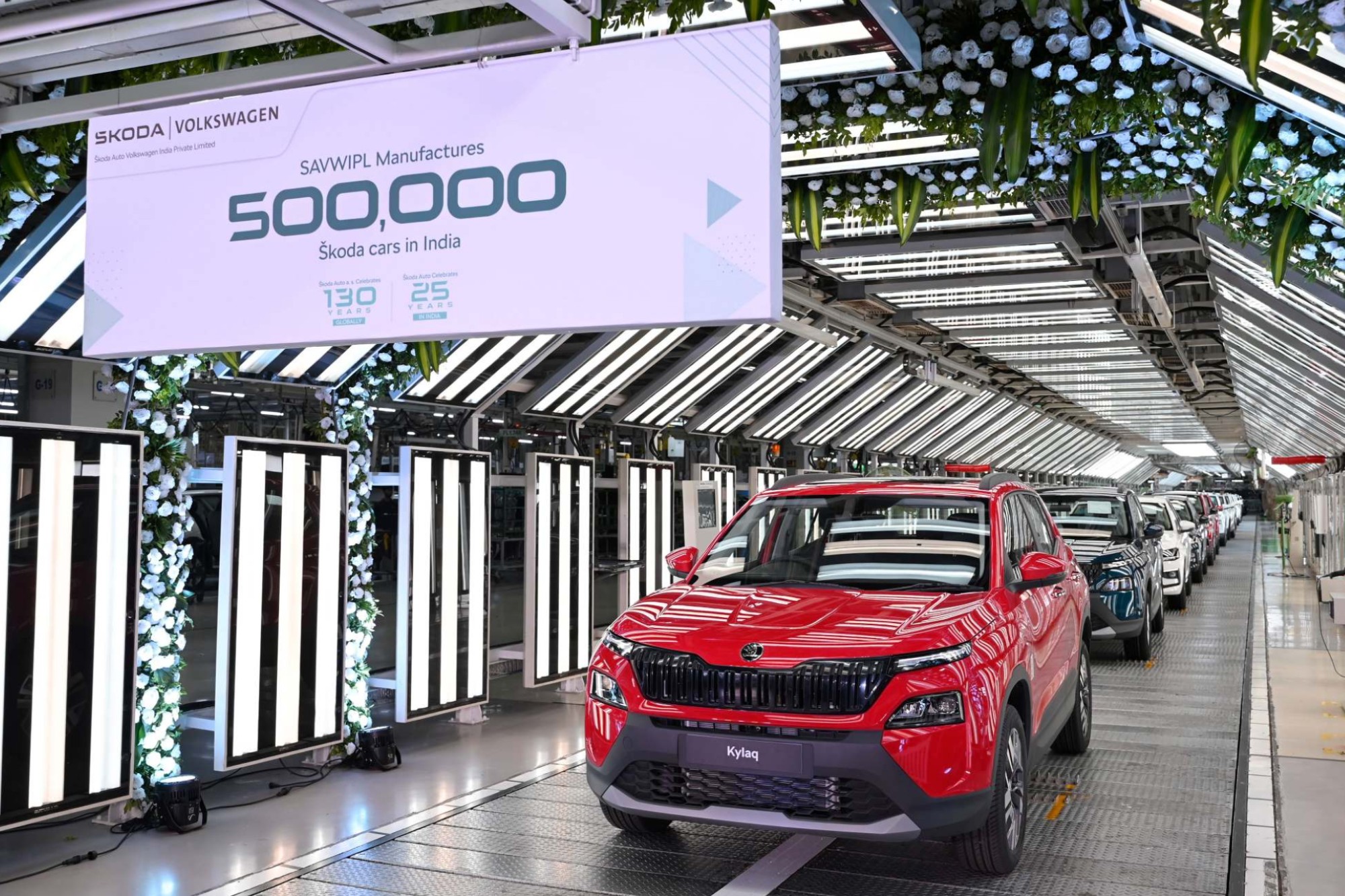 Škoda Auto Volkswagen India rolls out 500,000th Škoda car in India