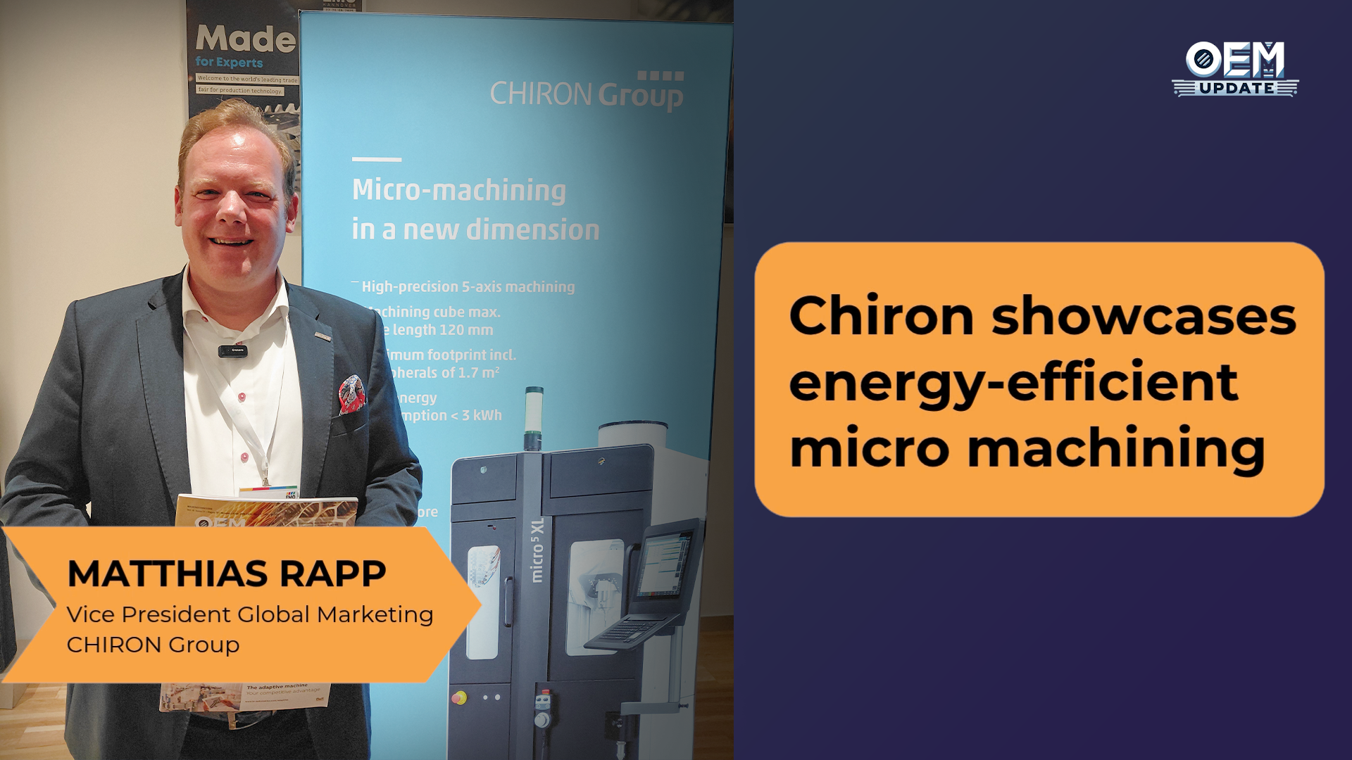 Chiron showcases energy-efficient micro machining