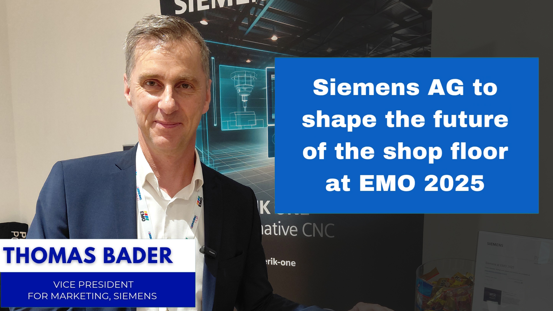 Siemens AG to shape the future of the shop floor at EMO 2025
