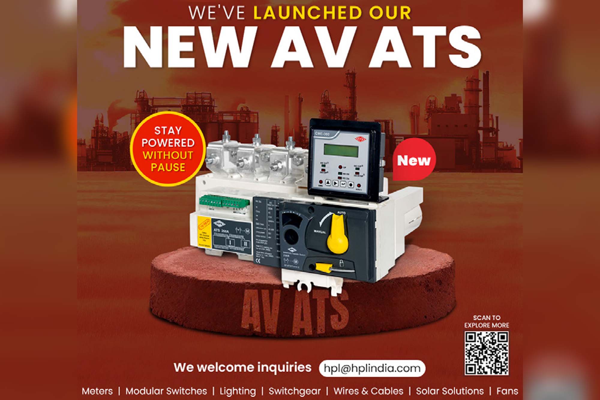 HPL launches AV Automatic Transfer Switch for power management