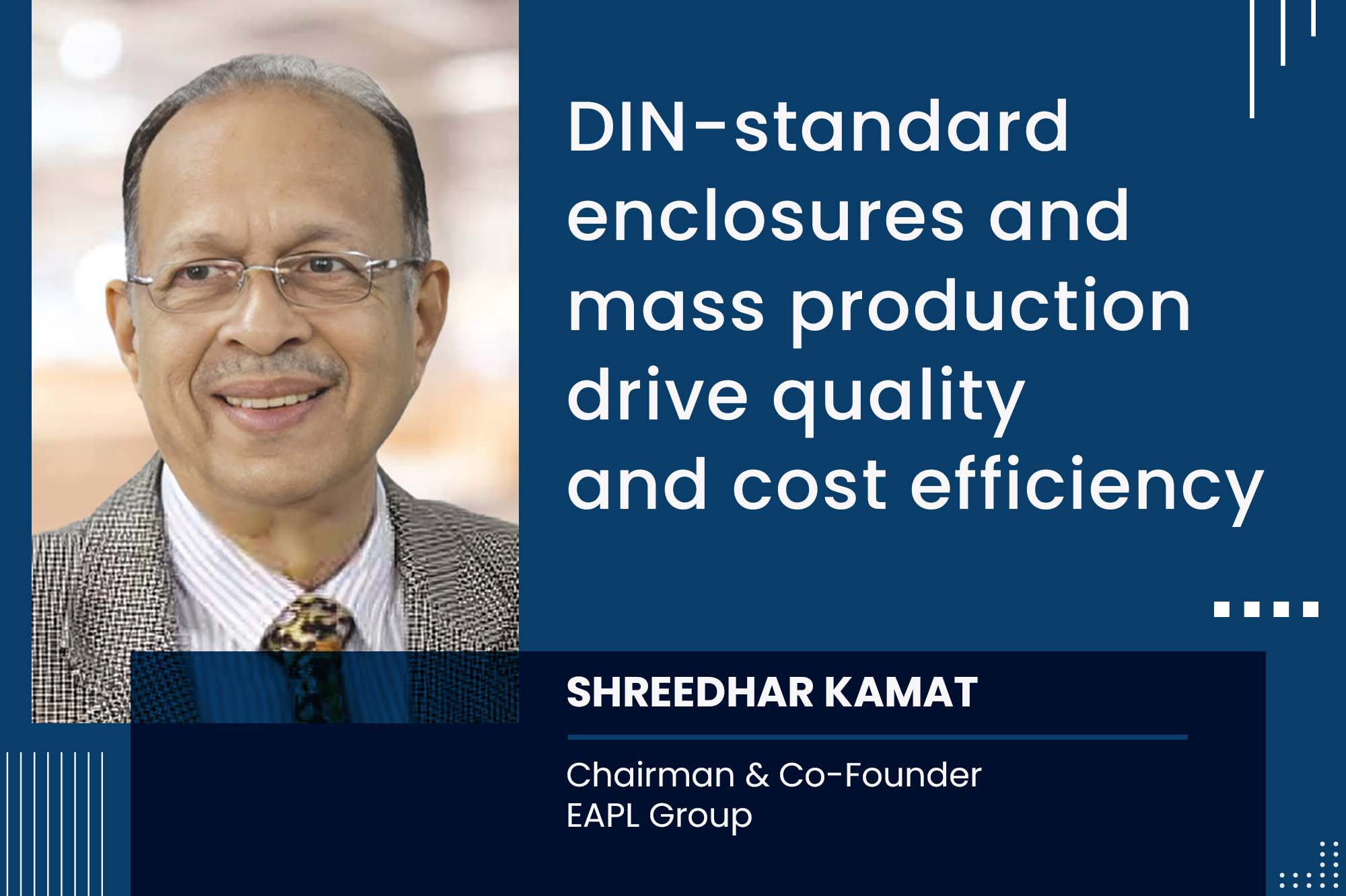 DIN-standard enclosures and mass production drive quality and cost efficiency