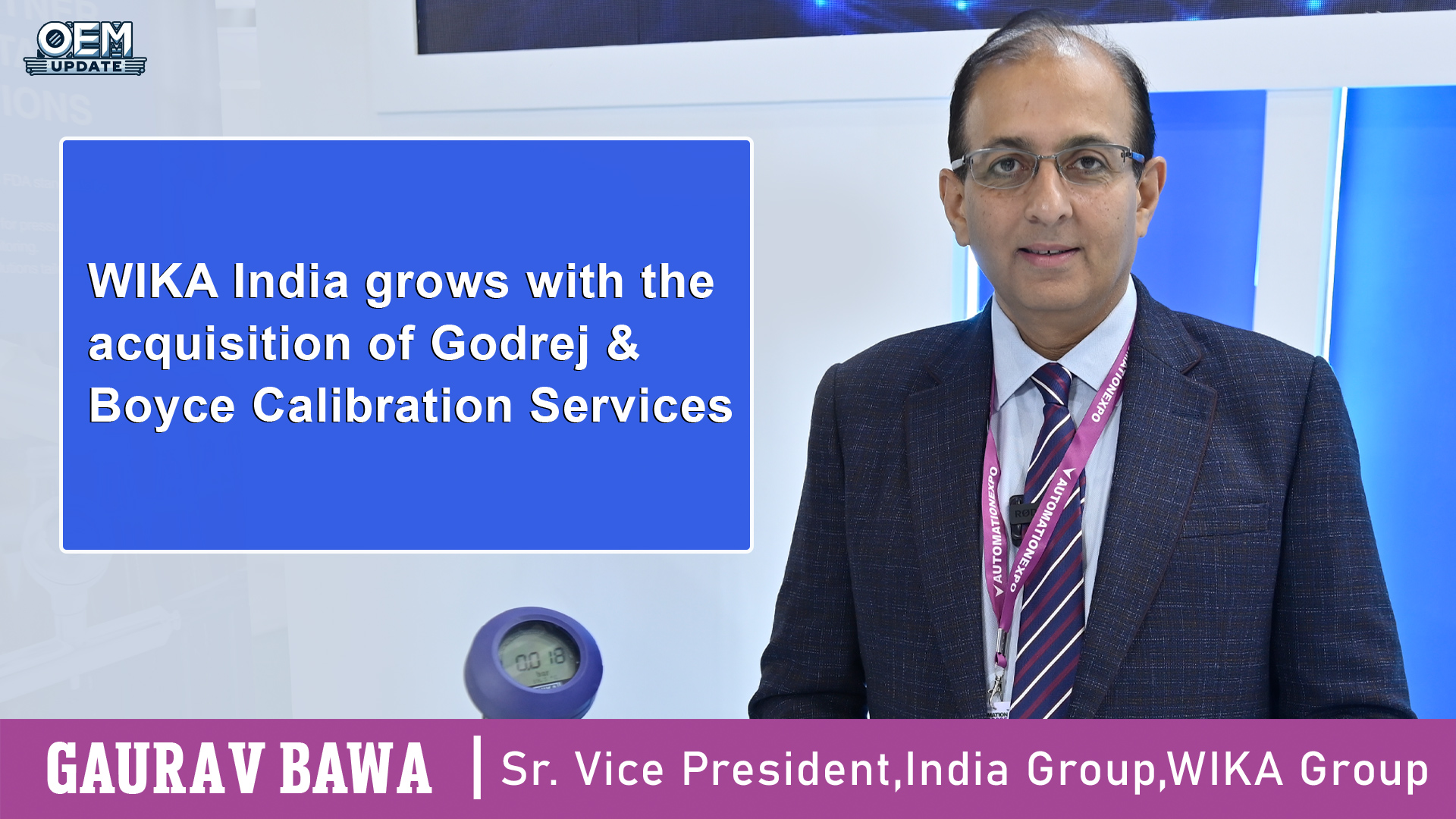 WIKA India grows with the acquisition of Godrej & Boyce Calibration Services