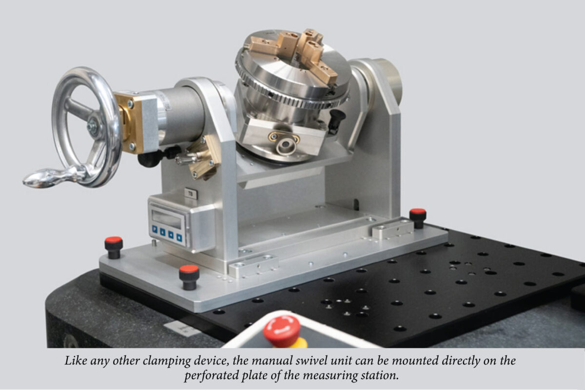 Manual swivel unit for flexible positioning